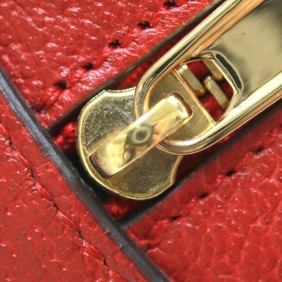 Gucci Mini Circle Backpack Ophidia GG Flora Leather Khaki Red - Picture 7 of 10